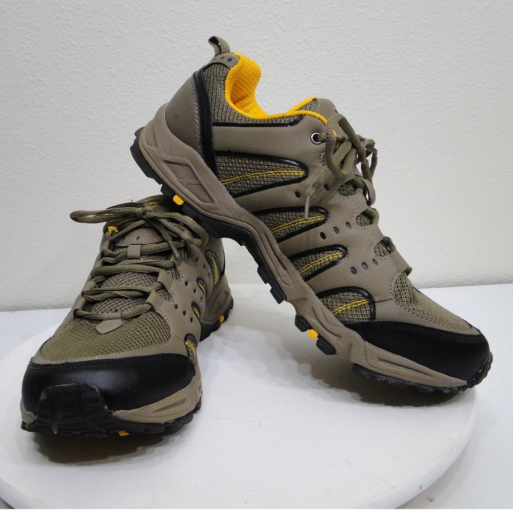 Fila Men Trail Hiking Shoes Olive Tan Yellow Low Top Sneakers 1SH40083-246 Sz 13